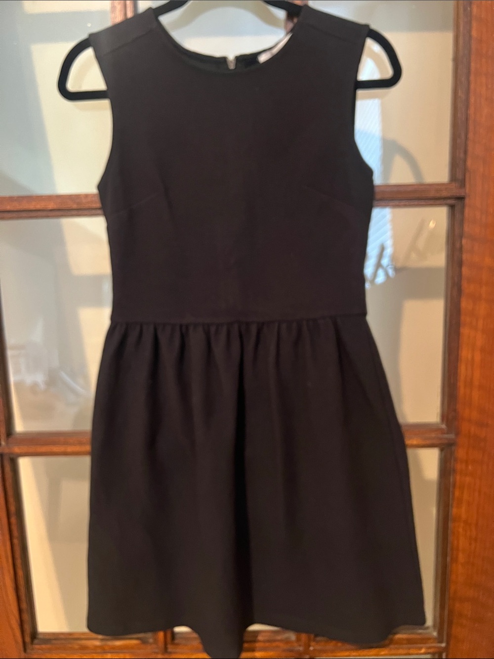 LOFT Girls Black Sleeveless Fit-and-Flare Dress